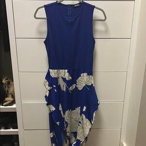 Blue and White Floral Dress